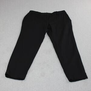 Theory Pants Women 8 Black Wool Straight Leg Ankle Cropped Stretch Work Office
